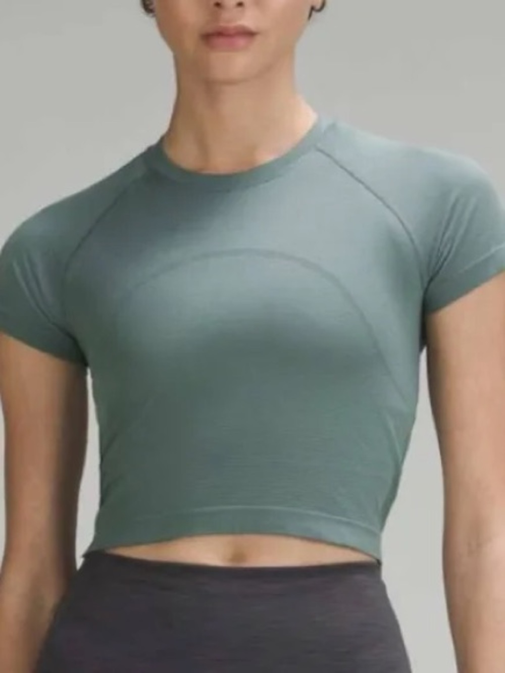 Lululemon swiftly tech cropped short sleeve shirt - Sage Green